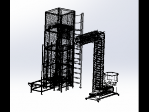 z chain conveyor assembly Model 3D