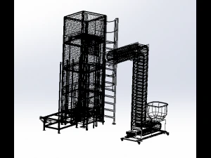 z chain conveyor assembly 3D Model