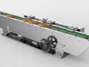 electric and manual integral width adjustable double belt assembly line 3D Модель