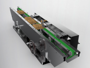 electric and manual integral width adjustable double belt assembly line 3D Модель
