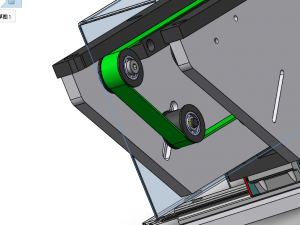 electric and manual integral width adjustable double belt assembly line 3D Модель