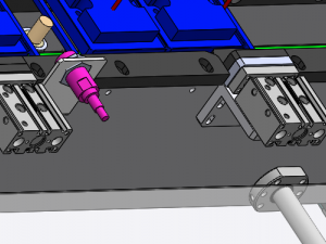 electric and manual integral width adjustable double belt assembly line 3D Модель
