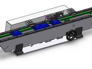 electric and manual integral width adjustable double belt assembly line 3D Модель