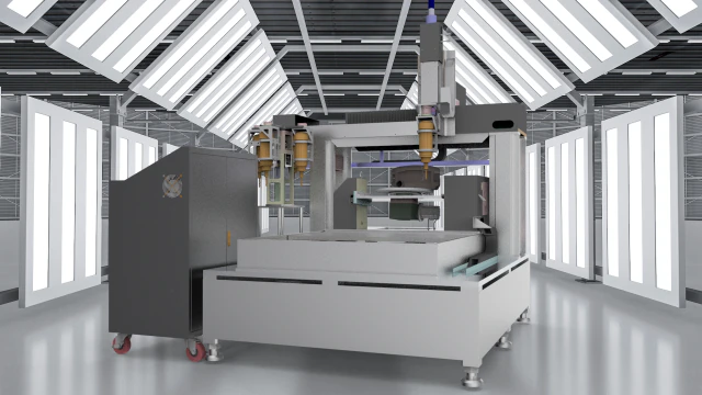 six axis cnc milling machine 3D Model .c4d .max .obj .3ds .fbx .stl .blend