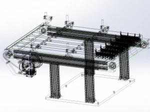 split belt assembly line 3D Model