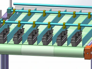split belt assembly line 3D Model