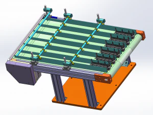 split belt assembly line 3D Model