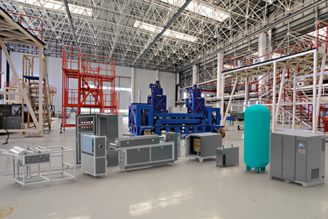 melt-blown fabric extrusion molding machine Modello 3D .c4d .max .obj .3ds .fbx .stl .blend 