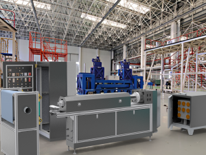 melt-blown fabric extrusion molding machine Modello 3D