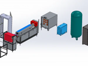 melt-blown fabric extrusion molding machine 3D Model