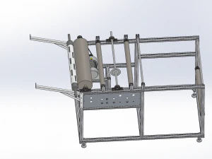 melt-blown fabric extrusion molding machine 3D Model