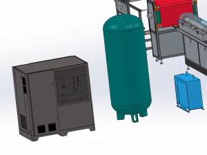 melt-blown fabric extrusion molding machine 3D Model