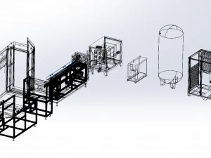 melt-blown fabric extrusion molding machine 3D Model