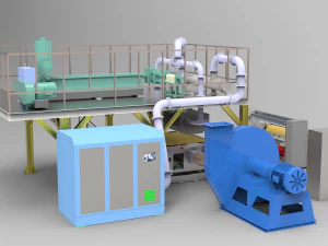melt-blown fabric production assembly line 3D Model