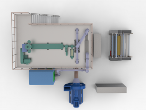 melt-blown fabric production assembly line 3D 모델