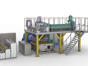 melt-blown fabric production assembly line 3D 모델