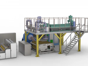 melt-blown fabric production assembly line 3D Model
