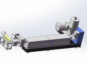 melt-blown fabric production assembly line 3D 모델