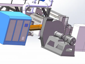 melt-blown fabric production assembly line 3D Model