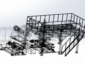 melt-blown fabric production assembly line 3D 모델