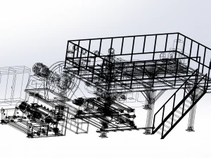 melt-blown fabric production assembly line 3D Model