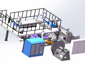 melt-blown fabric production assembly line 3D Model