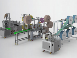 ear less semi-automatic n95 mask machine assembly 3D Model