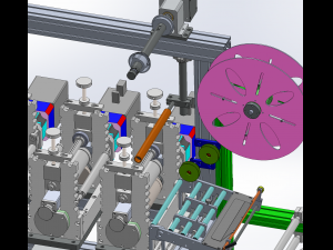 ear less semi-automatic n95 mask machine assembly 3D Model