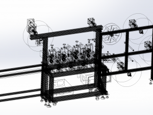 ear less semi-automatic n95 mask machine assembly 3D Model