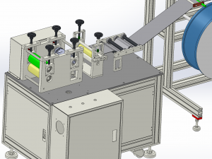 ear less semi-automatic n95 mask machine assembly 3D Model