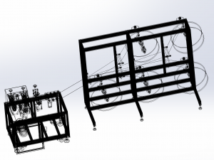 ear less semi-automatic n95 mask machine assembly 3D Model
