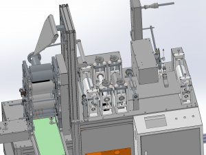 ear less semi-automatic n95 mask machine assembly 3D Model