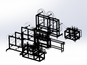 ear less semi-automatic n95 mask machine assembly 3D Model