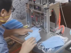 ear less semi-automatic n95 mask machine assembly 3D Model