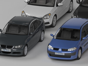 17 car assembly 3D Model