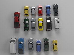 17 car assembly 3D Model