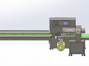 pillow mask packing machine Model 3D