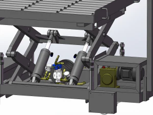scissor lifting platform machine assembly 3D Model