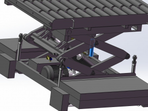 scissor lifting platform machine assembly Modèle 3D