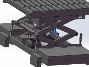 scissor lifting platform machine assembly 3D Model