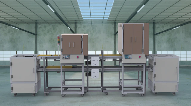automatic screw machine production line 3D Model .c4d .max .obj .3ds .fbx .stl .blend 