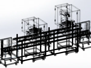 automatic screw machine production line 3D Model