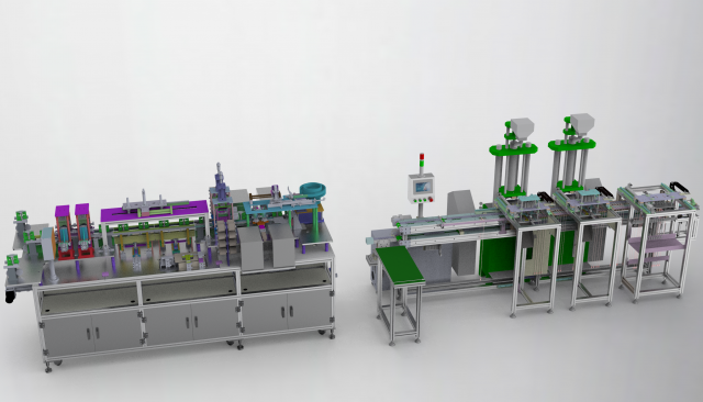 usb cable production equipment 3D Model .c4d .max .obj .3ds .fbx .stl .blend 