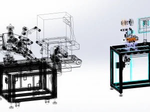assembly of laminating machines 3D Model