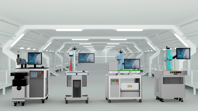 optical fiber laser marking machines assembly 3D Модель .c4d .max .obj .3ds .fbx .stl .blend 