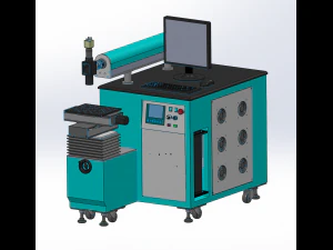 optical fiber laser marking machines assembly 3D Model