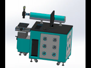 optical fiber laser marking machines assembly 3D Model