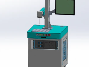 optical fiber laser marking machines assembly 3D Model