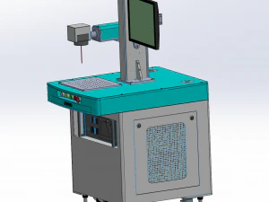 optical fiber laser marking machines assembly 3D Model