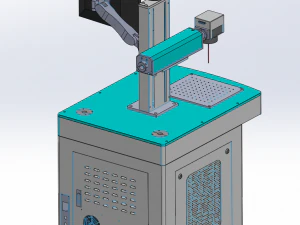 optical fiber laser marking machines assembly 3D Model